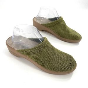 Arcopedico Light Elio Parodi Womens Knit Clog Portugal Shoes Sz 38/7.5 Green